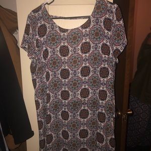 Open back shift dress, multi color. Size Medium.